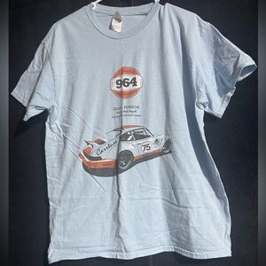 BUNDLE: Men's Light Blue and Dark Blue Graphic Tees & Plain George Gray Tee